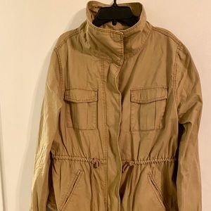 Old Navy dark khaki military style utility jacket